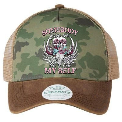 Somebody Save Me From Myself Floral Skull Legacy Tie Dye Trucker Hat