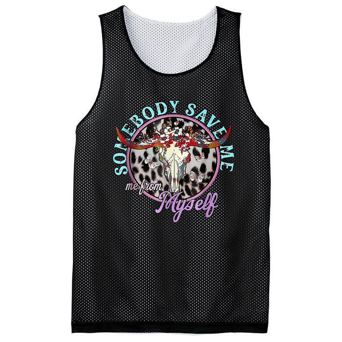 Somebody Save Me Country Music Retro Cowgirl S Mesh Reversible Basketball Jersey Tank