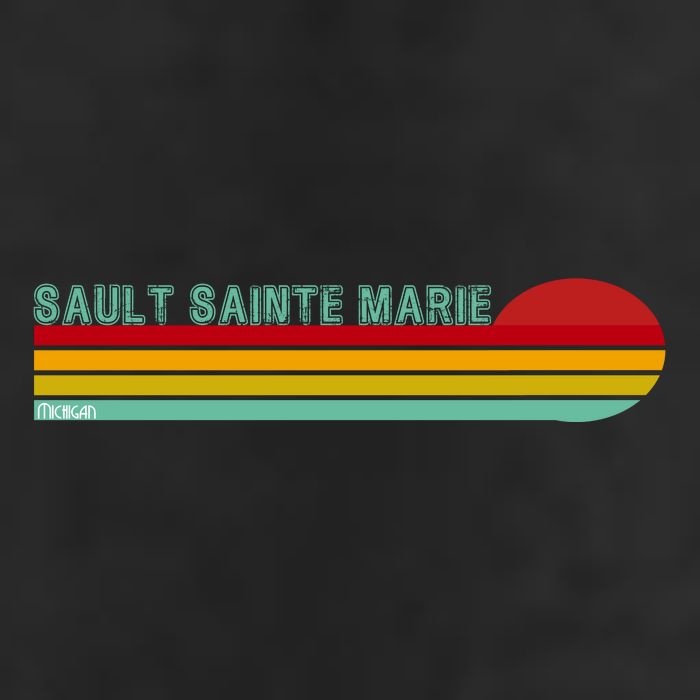 Sault Sainte Marie Michigan 7 Panel Mesh Trucker Snapback Hat
