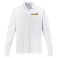 Sault Sainte Marie Michigan Performance Long Sleeve Polo