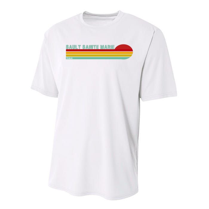 Sault Sainte Marie Michigan Performance Sprint T-Shirt