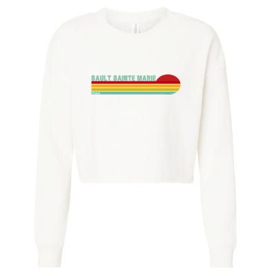 Sault Sainte Marie Michigan Cropped Pullover Crew