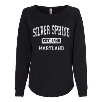 Silver Spring Maryland Md Vintage Sports Womens California Wash Sweatshirt