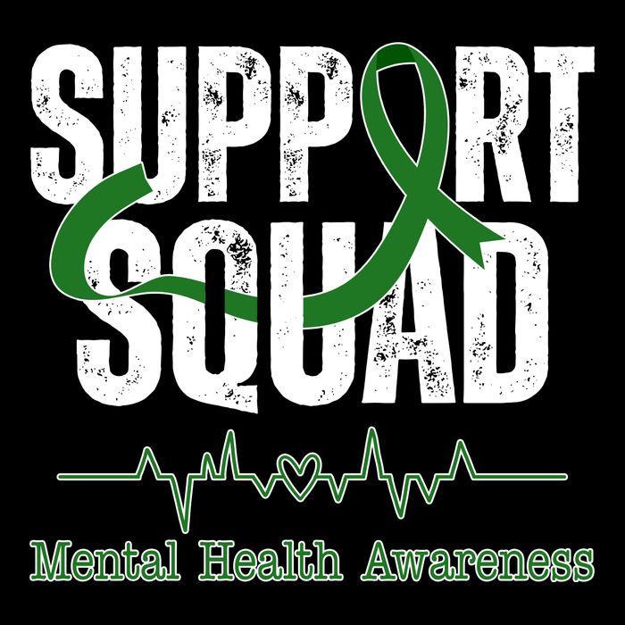 Support Squad Mental Health Awareness Heartbeat Ribbon City Backpack