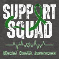 Support Squad Mental Health Awareness Heartbeat Ribbon Vector Backpack