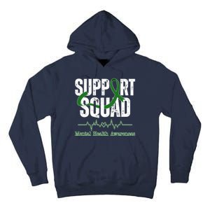 Support Squad Mental Health Awareness Heartbeat Ribbon Tall Hoodie