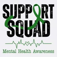 Support Squad Mental Health Awareness Heartbeat Ribbon USA-Made Doggie Bandana