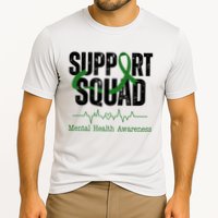 Support Squad Mental Health Awareness Heartbeat Ribbon Cooling Performance Crew T-Shirt