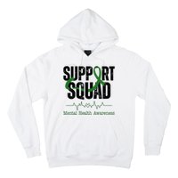 Support Squad Mental Health Awareness Heartbeat Ribbon Hoodie