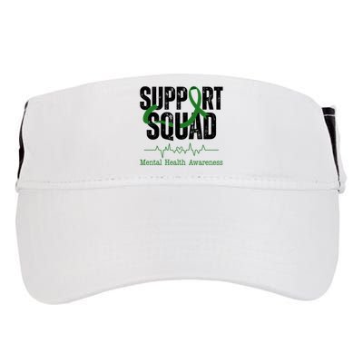 Support Squad Mental Health Awareness Heartbeat Ribbon Adult Drive Performance Visor
