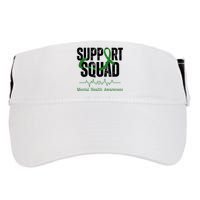 Support Squad Mental Health Awareness Heartbeat Ribbon Adult Drive Performance Visor