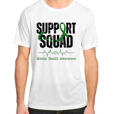 Support Squad Mental Health Awareness Heartbeat Ribbon Adult ChromaSoft Performance T-Shirt