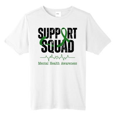 Support Squad Mental Health Awareness Heartbeat Ribbon Tall Fusion ChromaSoft Performance T-Shirt