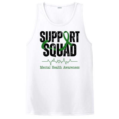 Support Squad Mental Health Awareness Heartbeat Ribbon PosiCharge Competitor Tank