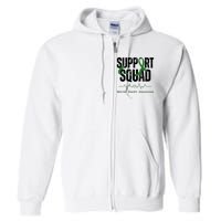 Support Squad Mental Health Awareness Heartbeat Ribbon Full Zip Hoodie