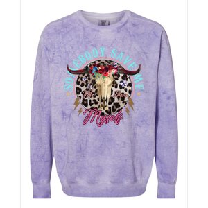 Somebody Save Me Country Music Retro Cowgirl Western Colorblast Crewneck Sweatshirt