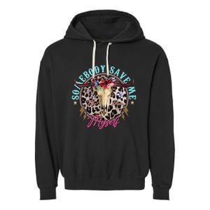 Somebody Save Me Country Music Retro Cowgirl Western Garment-Dyed Fleece Hoodie