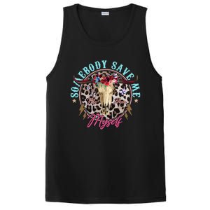 Somebody Save Me Country Music Retro Cowgirl Western PosiCharge Competitor Tank