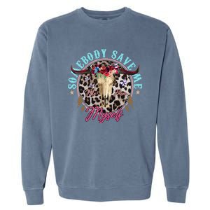 Somebody Save Me Country Music Retro Cowgirl Western Garment-Dyed Sweatshirt