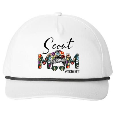 Scouting Scout Mom Life Messy Bun Hair MotherS Day Snapback Five-Panel Rope Hat