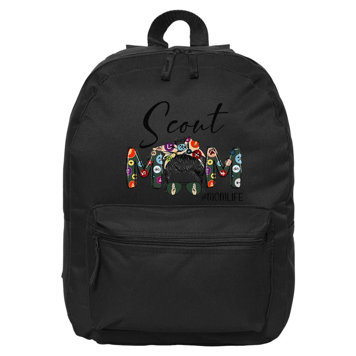 Scouting Scout Mom Life Messy Bun Hair MotherS Day 16 in Basic Backpack