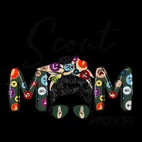 Scouting Scout Mom Life Messy Bun Hair MotherS Day 16 in Basic Backpack