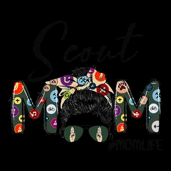 Scouting Scout Mom Life Messy Bun Hair MotherS Day 16 in Basic Backpack