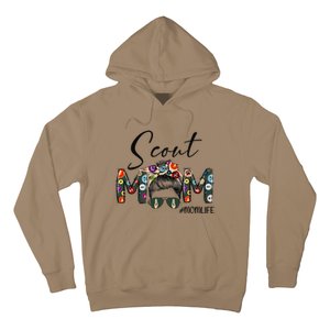 Scouting Scout Mom Life Messy Bun Hair MotherS Day Hoodie