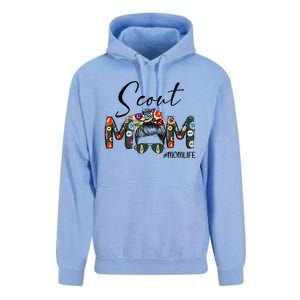 Scouting Scout Mom Life Messy Bun Hair MotherS Day Unisex Surf Hoodie