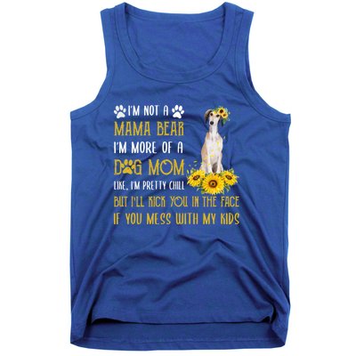 Sunflower Saluki Mom Mothers Day Dog Mom Gift Tank Top