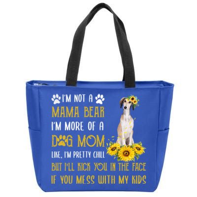 Sunflower Saluki Mom Mothers Day Dog Mom Gift Zip Tote Bag