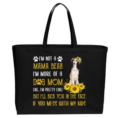 Sunflower Saluki Mom Mothers Day Dog Mom Gift Cotton Canvas Jumbo Tote