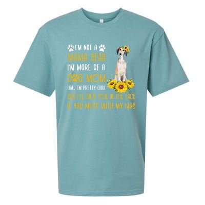 Sunflower Saluki Mom Mothers Day Dog Mom Gift Sueded Cloud Jersey T-Shirt