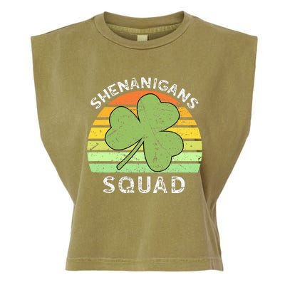 Shenanigans Squad Matching Vintage St Patricks Day Group Fun Garment-Dyed Women's Muscle Tee