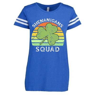 Shenanigans Squad Matching Vintage St Patricks Day Group Fun Enza Ladies Jersey Football T-Shirt