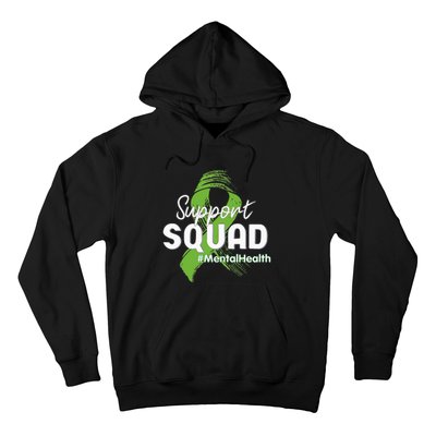 Support Squad Mental Health Awareness Lime Green Ribbon Hoodie