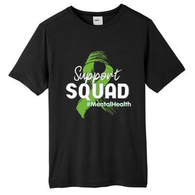 Support Squad Mental Health Awareness Lime Green Ribbon Tall Fusion ChromaSoft Performance T-Shirt