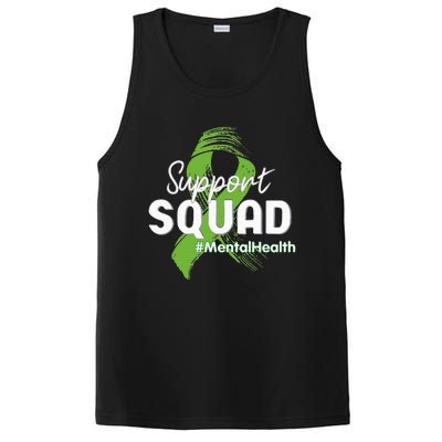 Support Squad Mental Health Awareness Lime Green Ribbon PosiCharge Competitor Tank