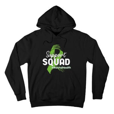 Support Squad Mental Health Awareness Lime Green Ribbon Tall Hoodie