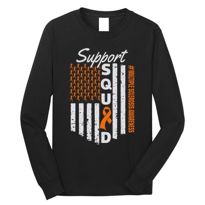 Support Squad Multiple Sclerosis Awareness Ms Awareness Long Sleeve Shirt