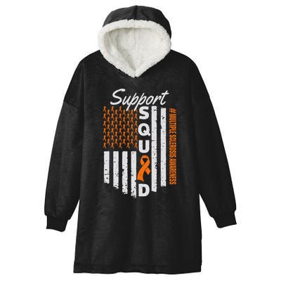Support Squad Multiple Sclerosis Awareness Ms Awareness Hooded Wearable Blanket