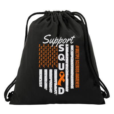 Support Squad Multiple Sclerosis Awareness Ms Awareness Drawstring Bag