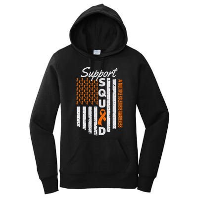 Support Squad Multiple Sclerosis Awareness Ms Awareness Women's Pullover Hoodie