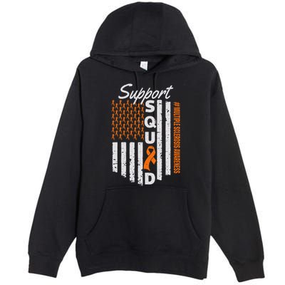 Support Squad Multiple Sclerosis Awareness Ms Awareness Premium Pullover Hoodie