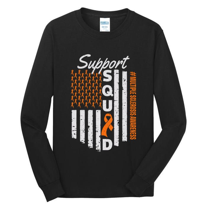 Support Squad Multiple Sclerosis Awareness Ms Awareness Tall Long Sleeve T-Shirt