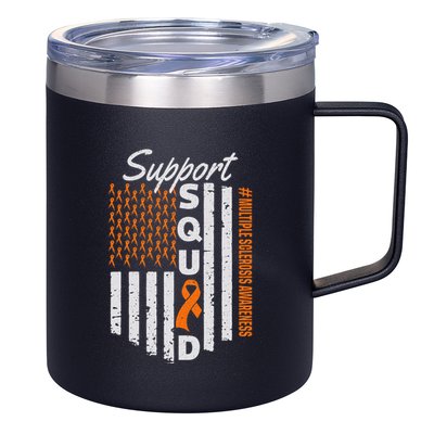 Support Squad Multiple Sclerosis Awareness Ms Awareness 12oz Stainless Steel Coffee Mug