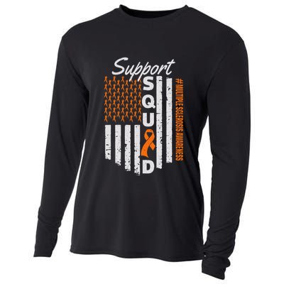 Support Squad Multiple Sclerosis Awareness Ms Awareness Cooling Performance Long Sleeve Crew