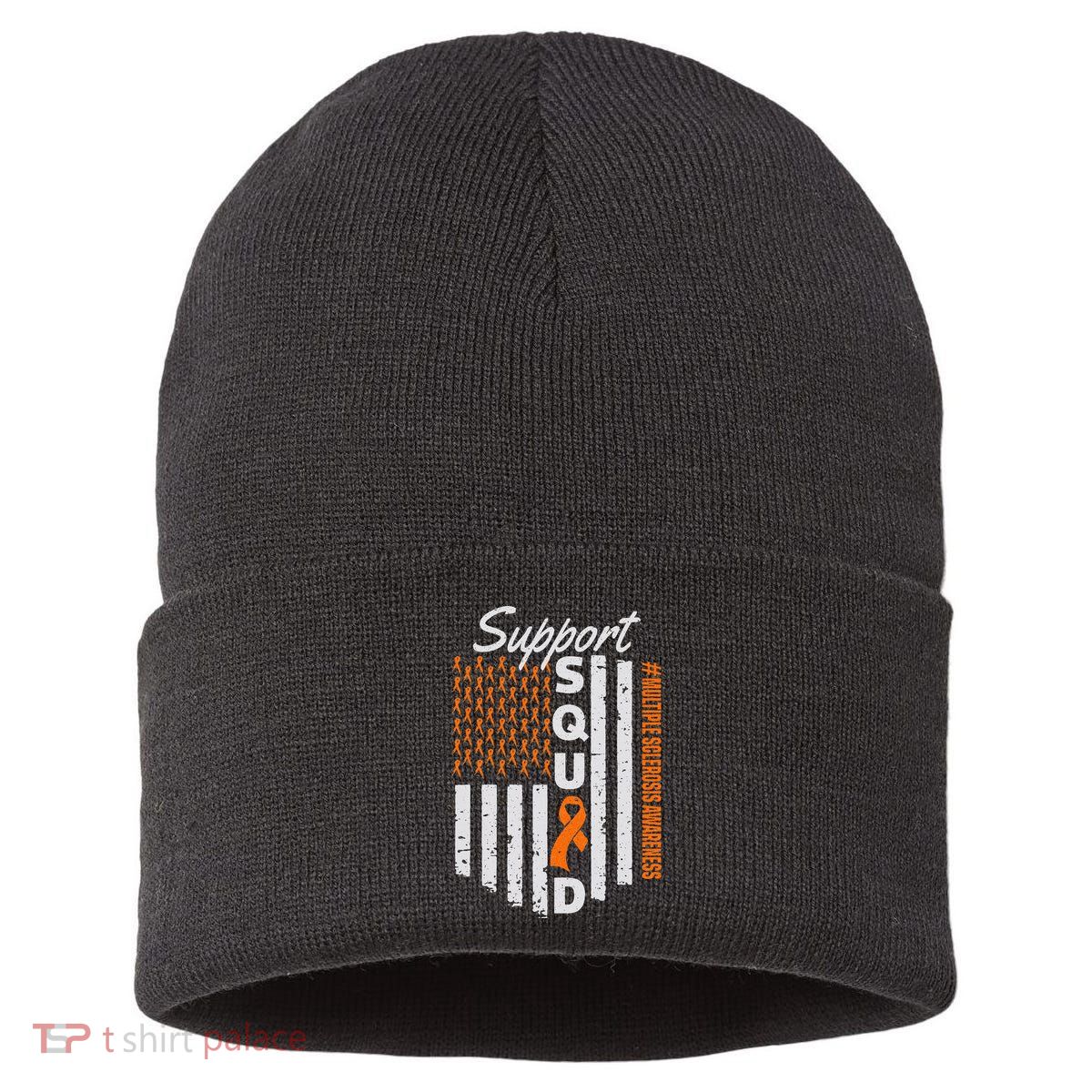 Support Squad Multiple Sclerosis Awareness Ms Awareness Sustainable Knit Beanie