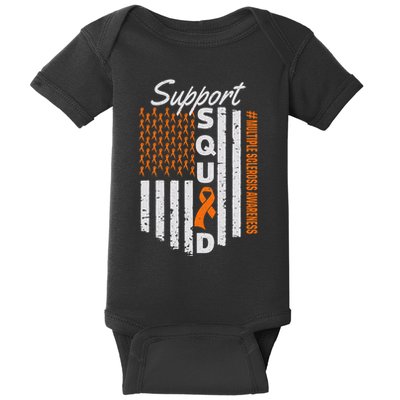 Support Squad Multiple Sclerosis Awareness Ms Awareness Baby Bodysuit