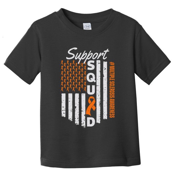 Support Squad Multiple Sclerosis Awareness Ms Awareness Toddler T-Shirt